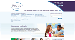 Desktop Screenshot of procaretherapy.com